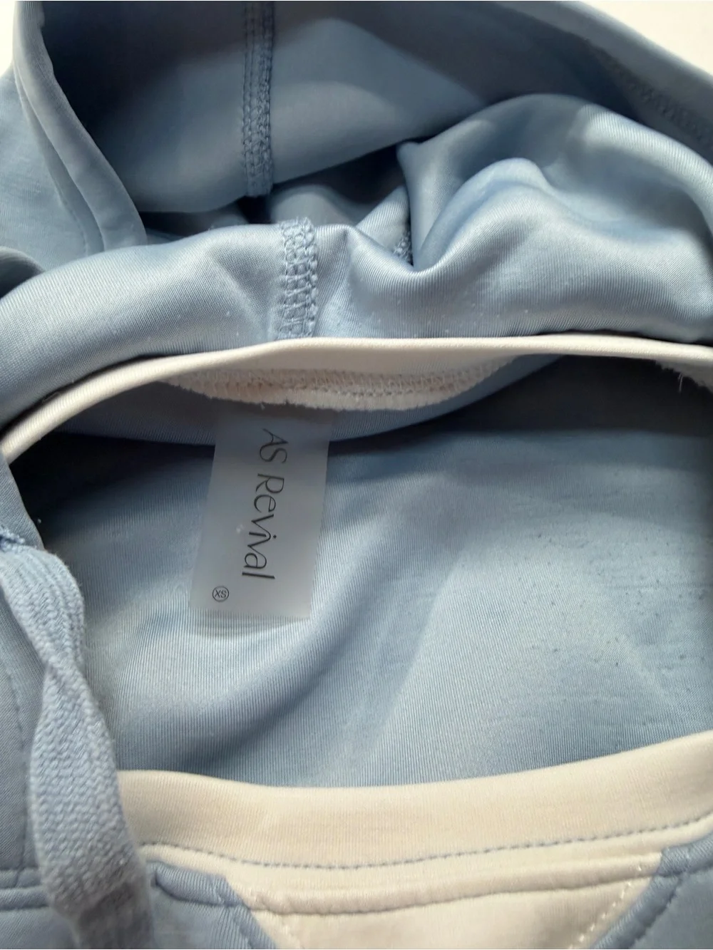 Altar’d State AS Revival Blue White Colorblock Cropped Hoodie